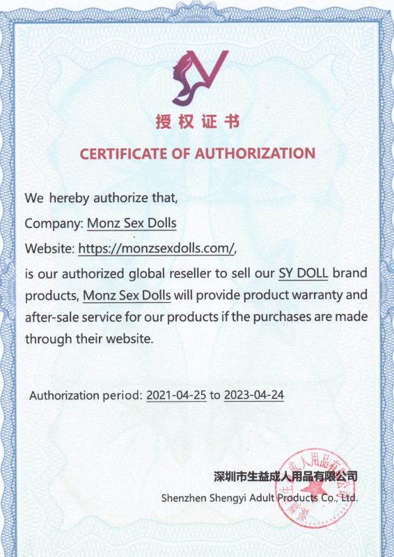 SY Doll authorized reseller Monz Sex Dolls